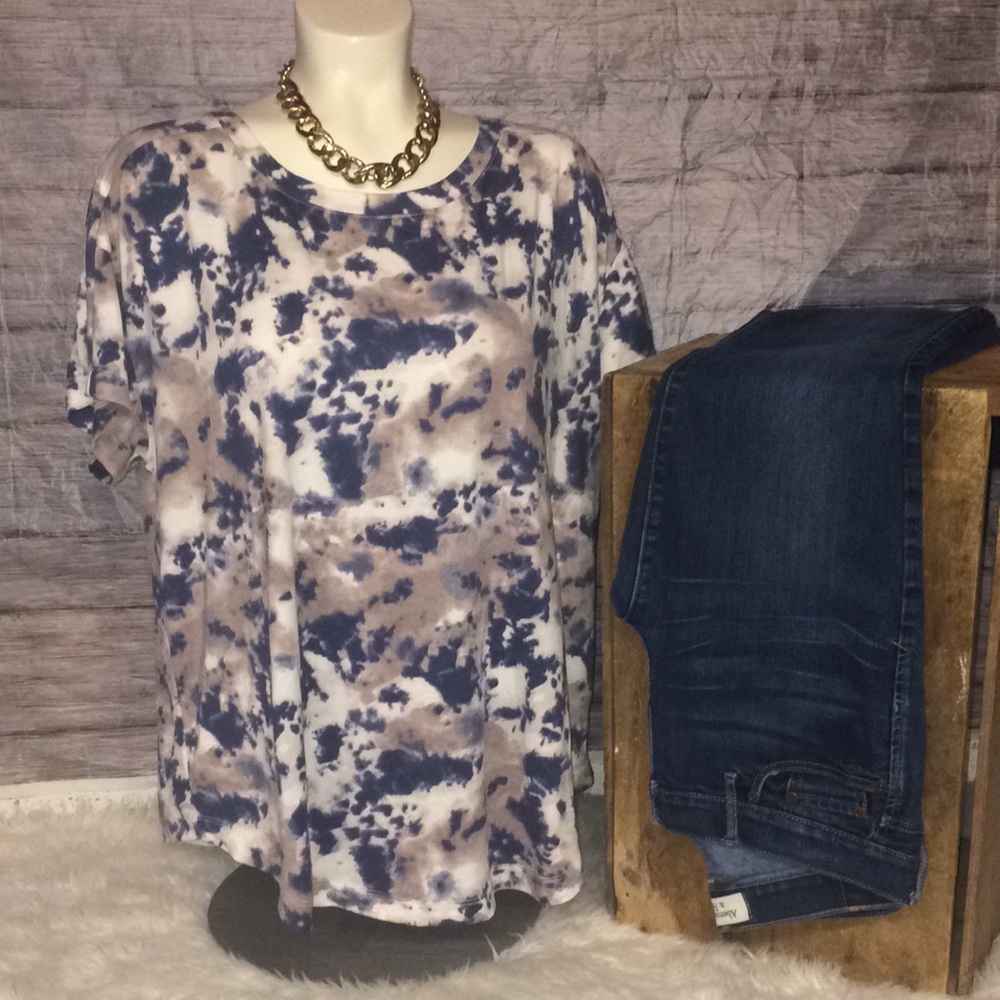 Koolaburra By Ugg Short Sleeve Tie Dye Top